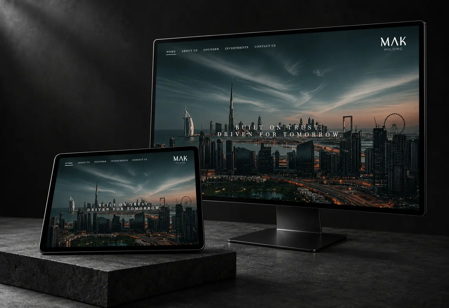 MAK Holding website design and development